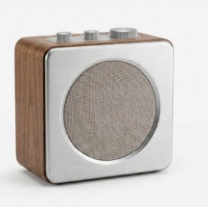 Retro Tasarımlı Ahşap ve Metal Bluetooth Hoparlör